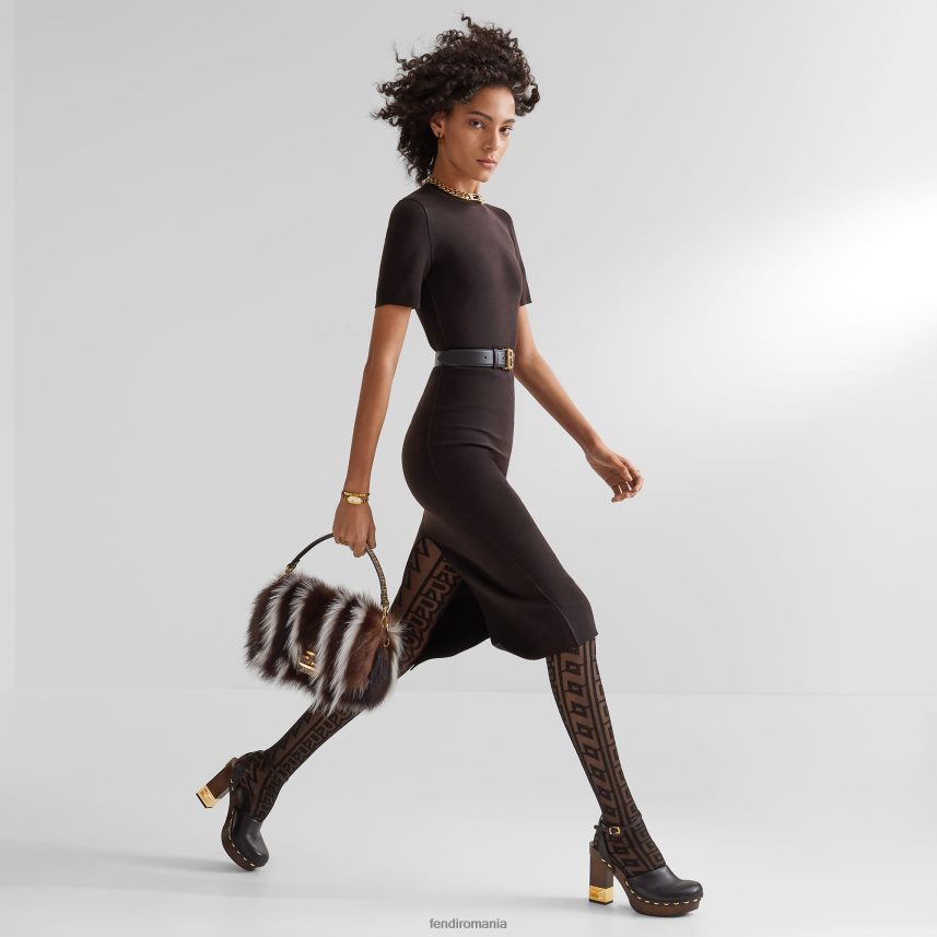 ff centura de piele negru Fendi femei accesorii 86084L269