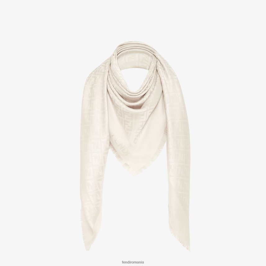 șal de mătase organică fildeş Fendi femei accesorii 86084L456