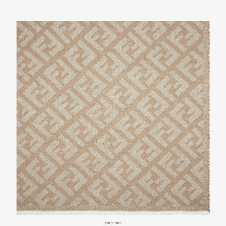 șal din lână și cașmir maro Fendi femei accesorii 86084L405