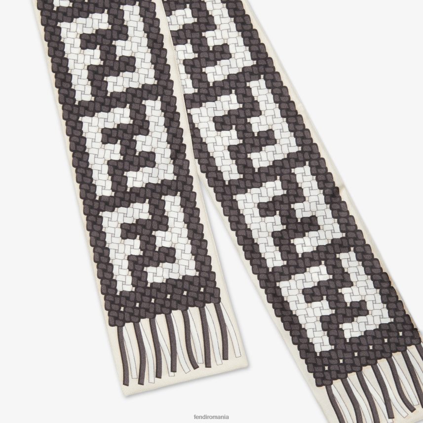 bandeau de mătase negru Fendi femei accesorii 86084L188