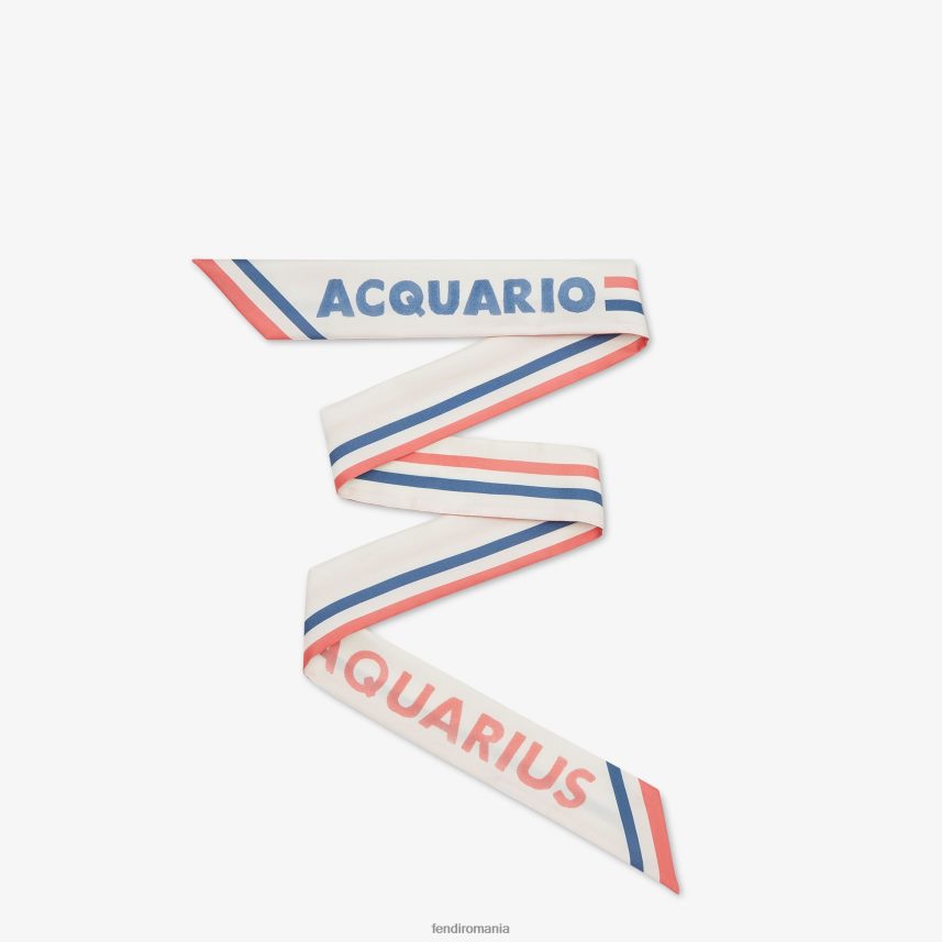 bandeau de mătase învelitoare alb Fendi femei accesorii 86084L111