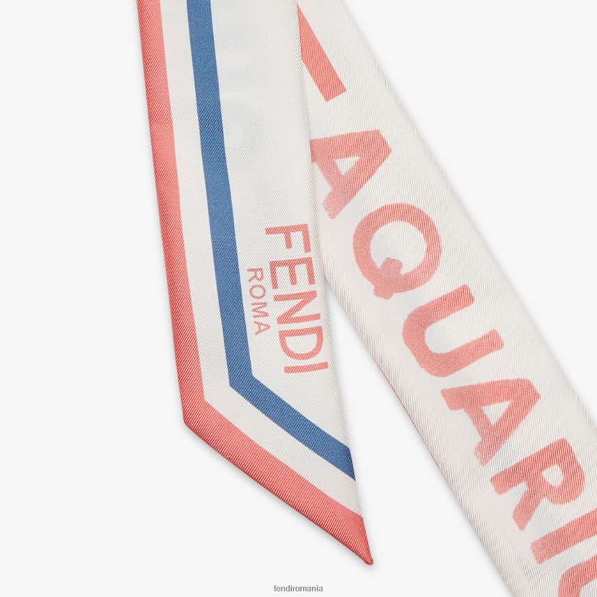 bandeau de mătase învelitoare alb Fendi femei accesorii 86084L111