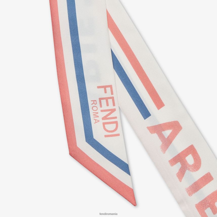 bandeau de mătase învelitoare alb Fendi femei accesorii 86084L114