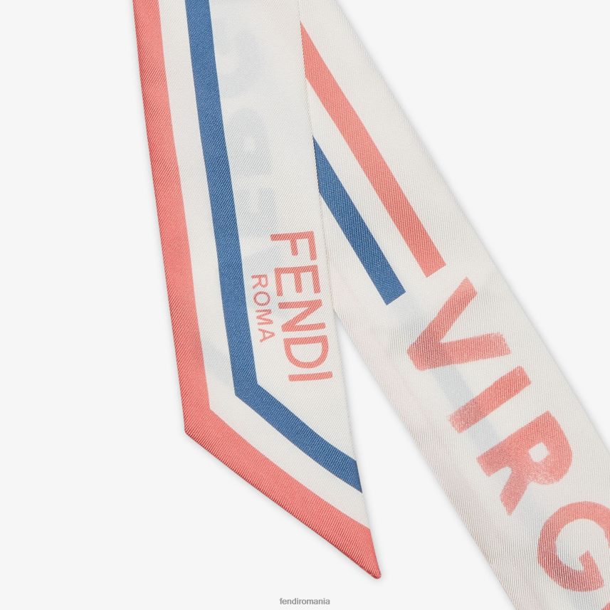bandeau de mătase învelitoare alb Fendi femei accesorii 86084L115