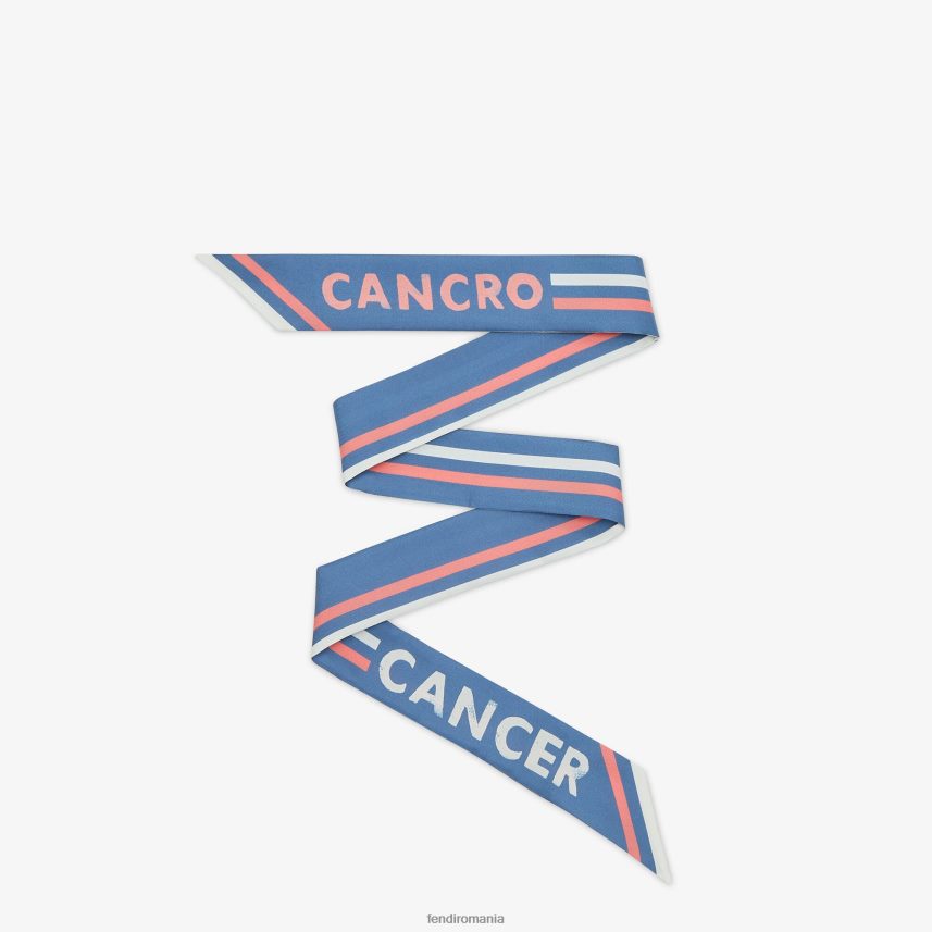 bandeau de mătase învelitoare albastru Fendi femei accesorii 86084L124