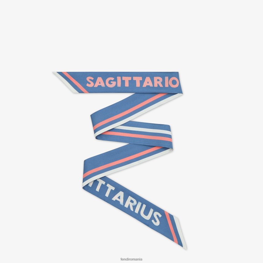 bandeau de mătase învelitoare albastru Fendi femei accesorii 86084L128