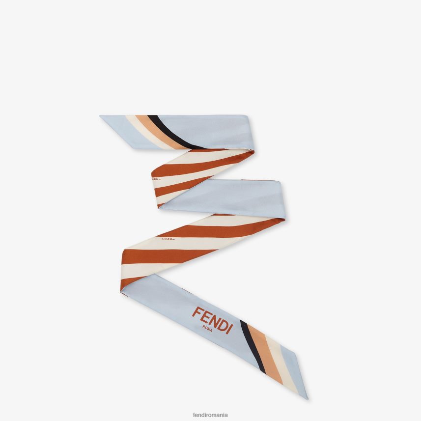 bandeau de mătase învelitoare albastru deschis Fendi femei accesorii 86084L495