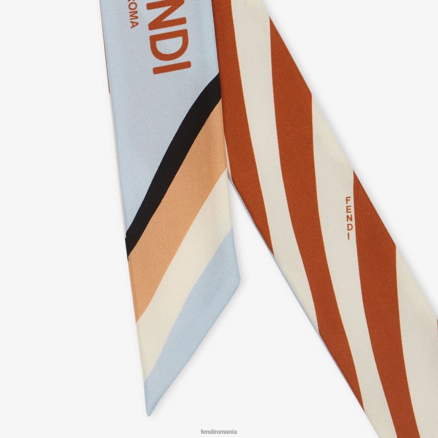 bandeau de mătase învelitoare albastru deschis Fendi femei accesorii 86084L495