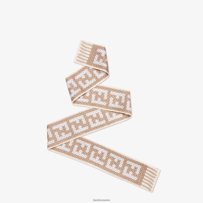 bandeau de mătase învelitoare bej Fendi femei accesorii 86084L200