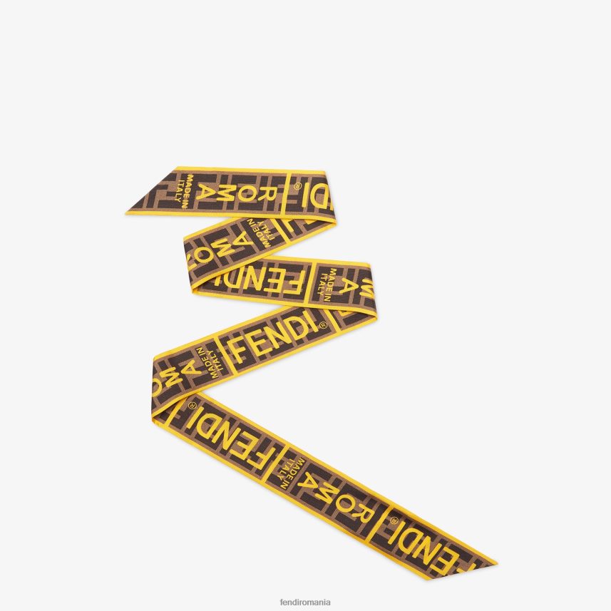 bandeau de mătase învelitoare galben Fendi femei accesorii 86084L505