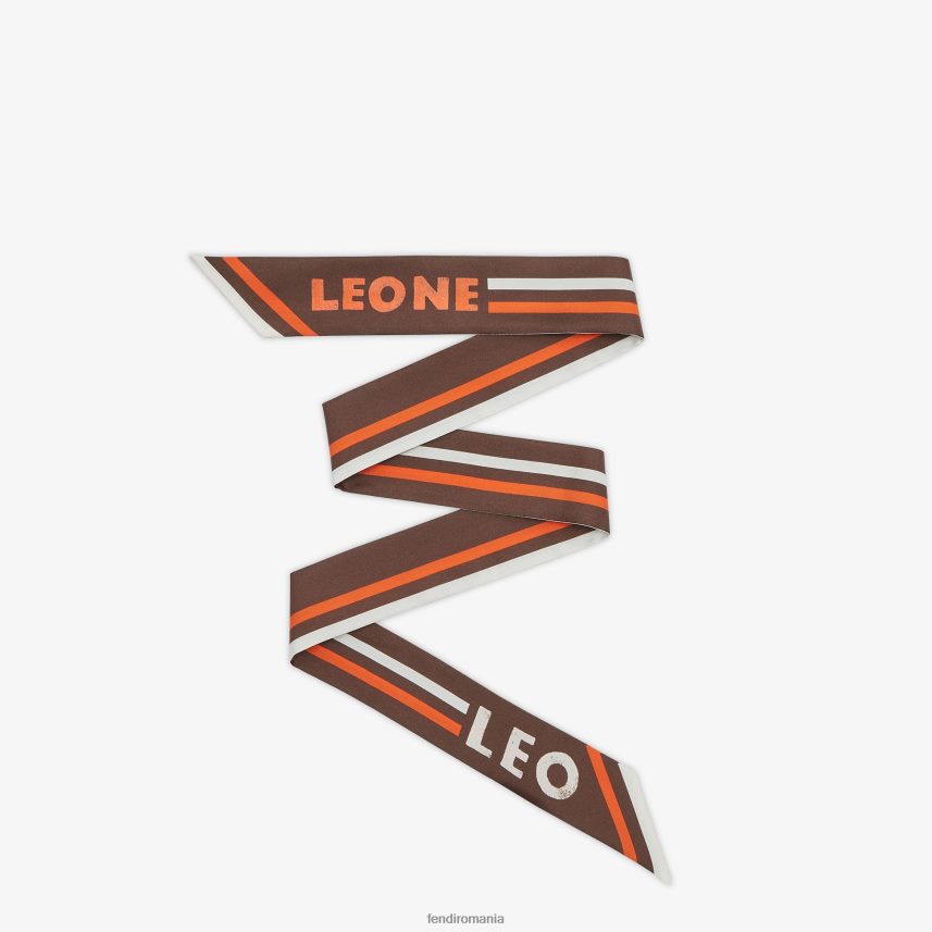 bandeau de mătase învelitoare maro Fendi femei accesorii 86084L106