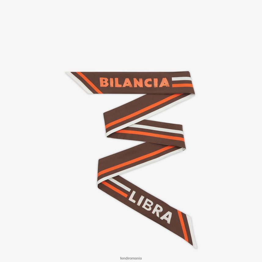 bandeau de mătase învelitoare maro Fendi femei accesorii 86084L113