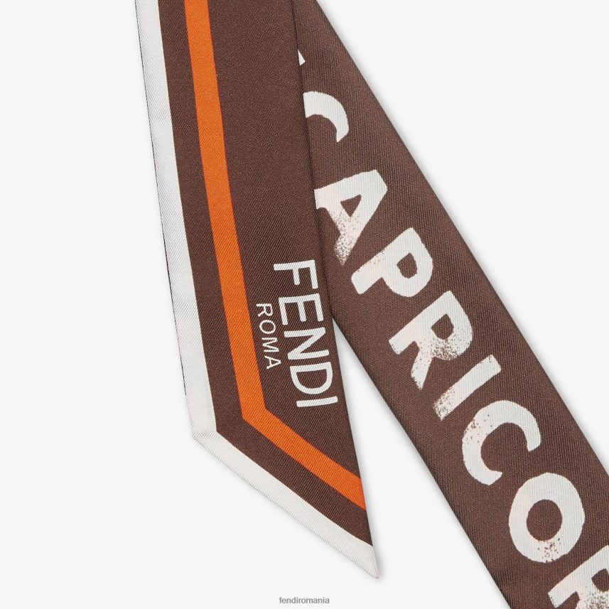 bandeau de mătase învelitoare maro Fendi femei accesorii 86084L123
