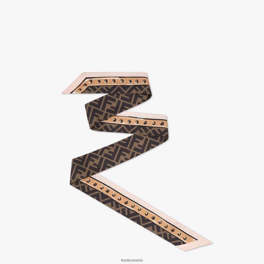 bandeau de mătase învelitoare maro Fendi femei accesorii 86084L5