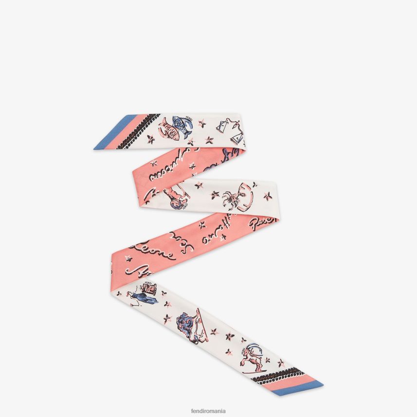 bandeau de mătase învelitoare roz Fendi femei accesorii 86084L10