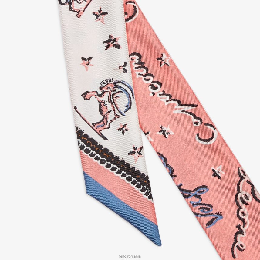 bandeau de mătase învelitoare roz Fendi femei accesorii 86084L10