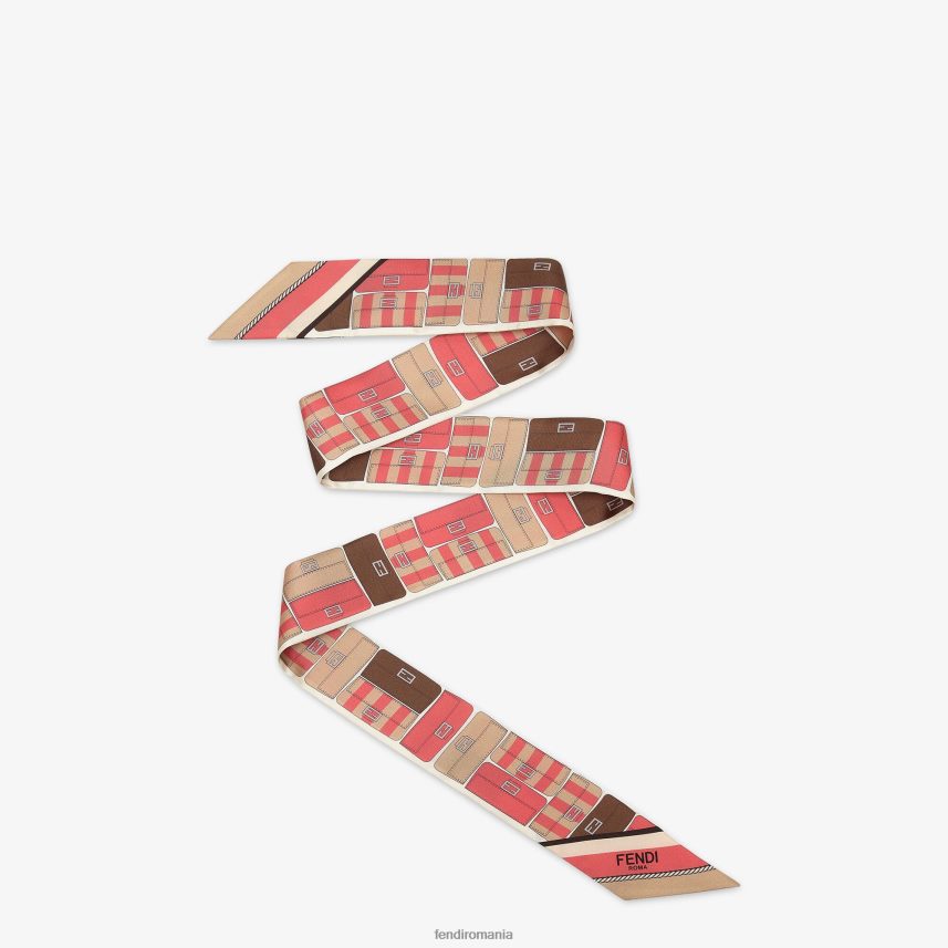 bandeau de mătase învelitoare roz Fendi femei accesorii 86084L225