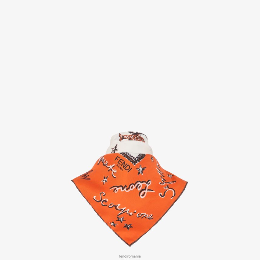 foulard de mătase imprimat multicolor Fendi femei accesorii 86084L112