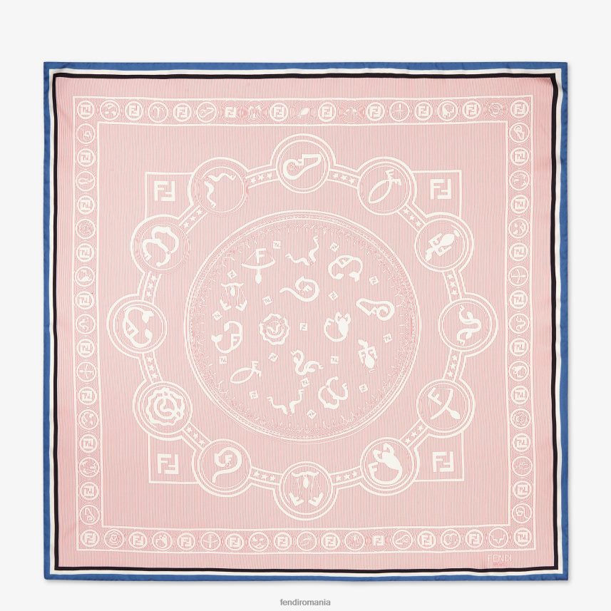 foulard de mătase imprimat multicolor Fendi femei accesorii 86084L118