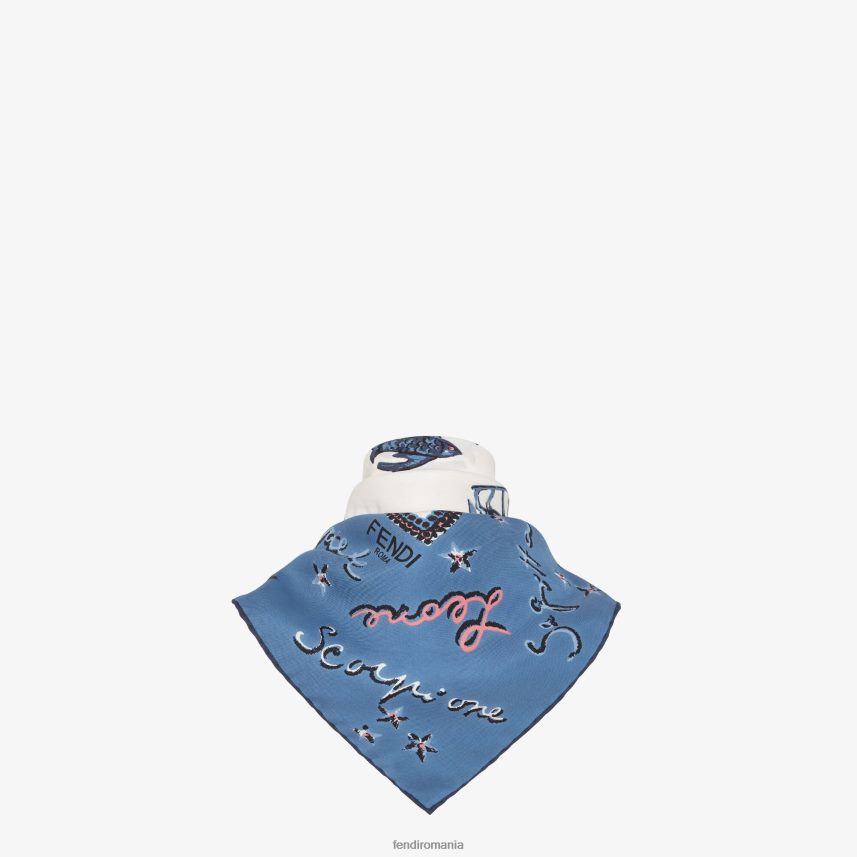 foulard de mătase imprimat multicolor Fendi femei accesorii 86084L121