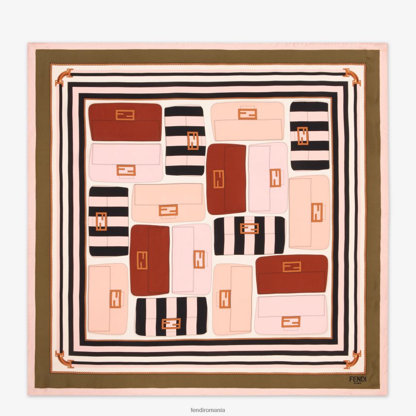 foulard de mătase multicolor Fendi femei accesorii 86084L469
