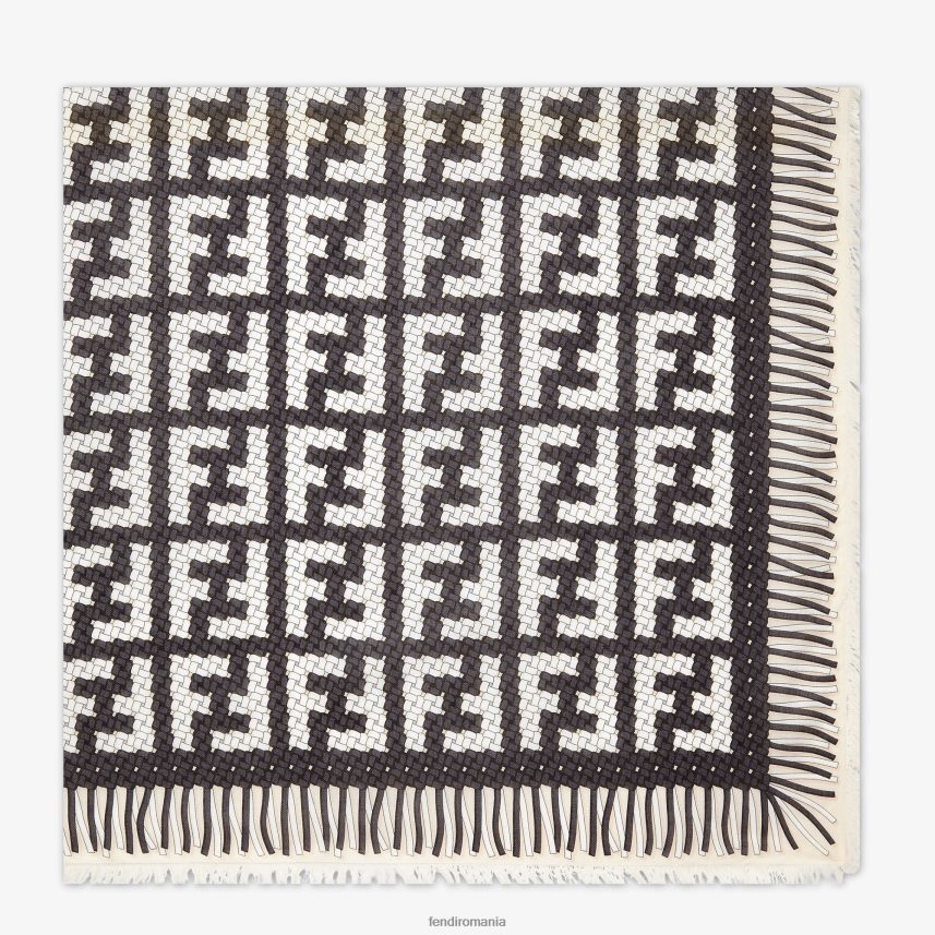 modal și șal de mătase negru Fendi femei accesorii 86084L179