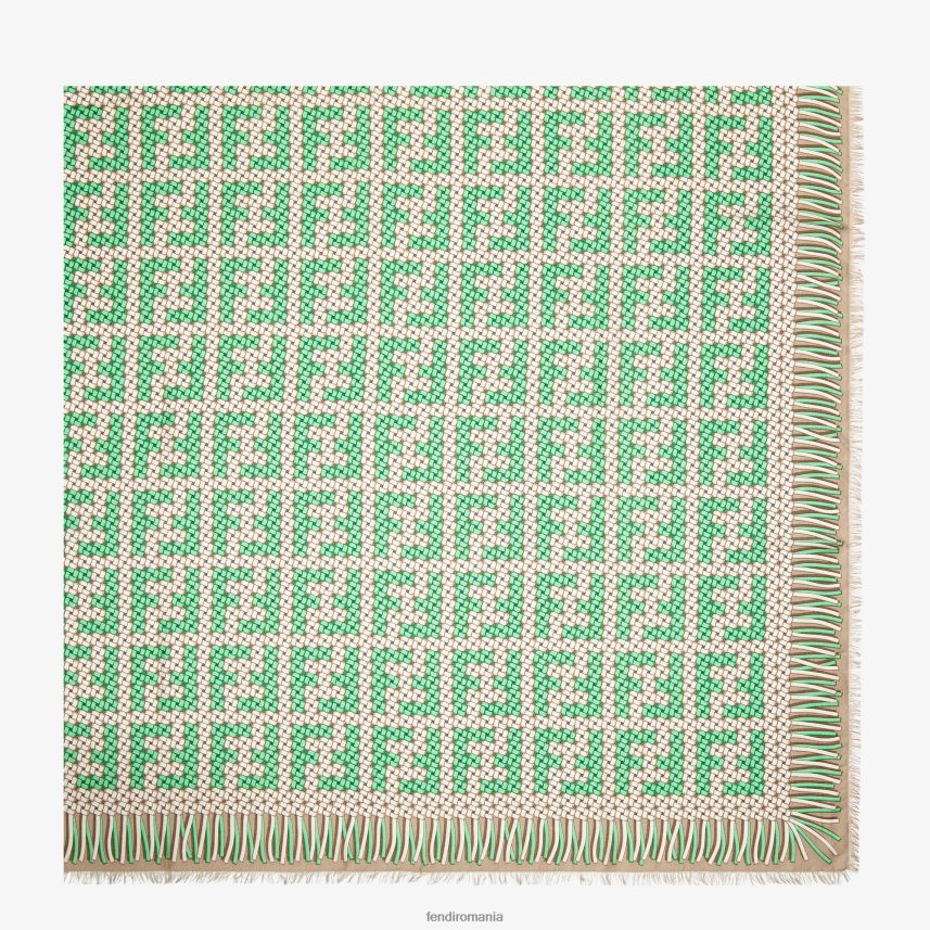 modal și șal de mătase verde Fendi femei accesorii 86084L182