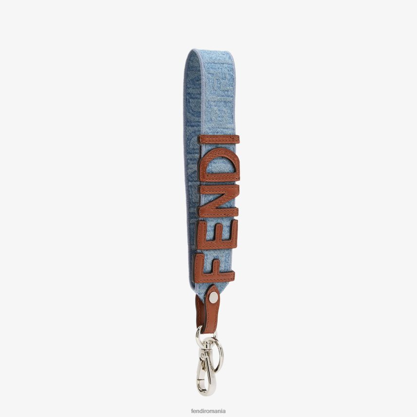 husă pentru chei din denim albastru deschis Fendi femei accesorii 86084L100