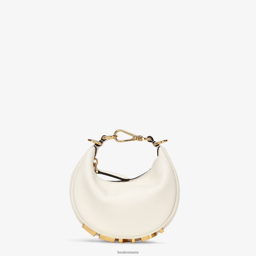 farmec din piele nanograf alb Fendi femei accesorii 86084L79