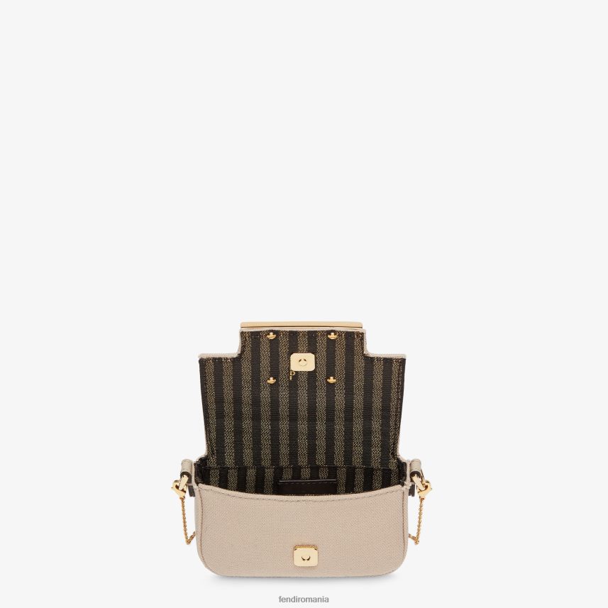 farmec pânză cu broderie ff bej Fendi femei accesorii 86084L321