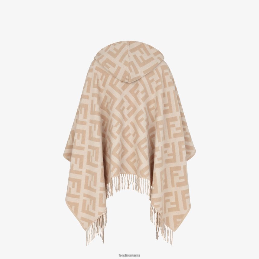 poncho din cașmir bej Fendi femei accesorii 86084L274