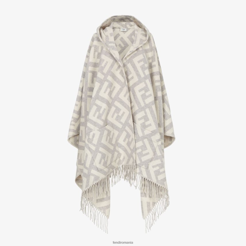 poncho din cașmir gri Fendi femei accesorii 86084L457