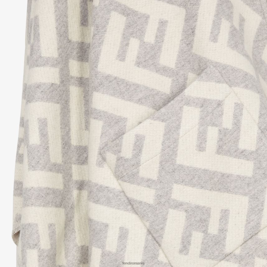 poncho din cașmir gri Fendi femei accesorii 86084L457