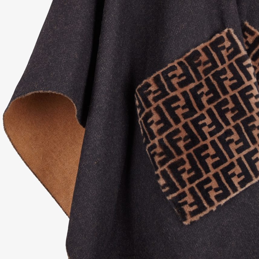 poncho din cașmir și lână Modă Fendi femei accesorii 86084L508