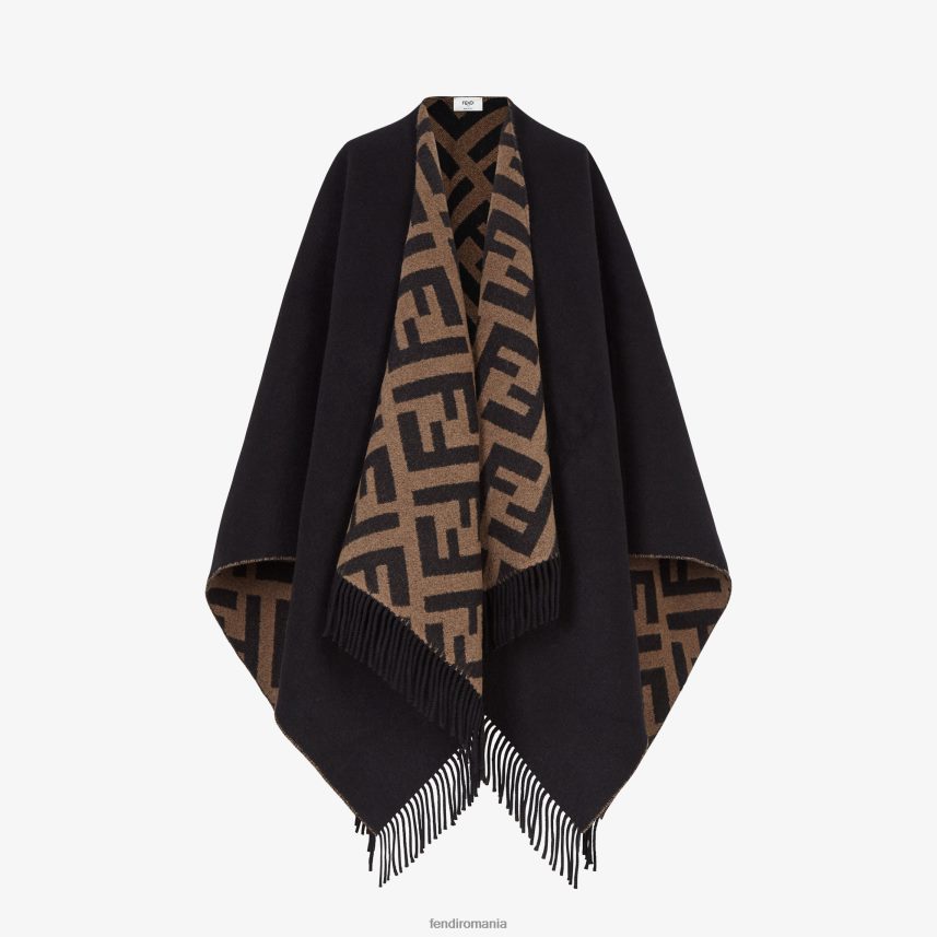 poncho din lână și cașmir multicolor Fendi femei accesorii 86084L272