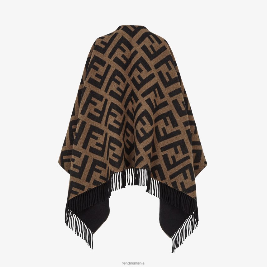 poncho din lână și cașmir multicolor Fendi femei accesorii 86084L272