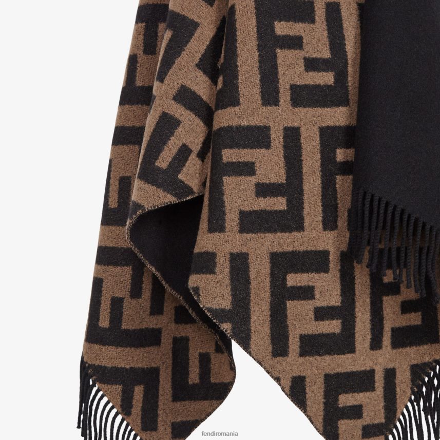 poncho din lână și cașmir multicolor Fendi femei accesorii 86084L272