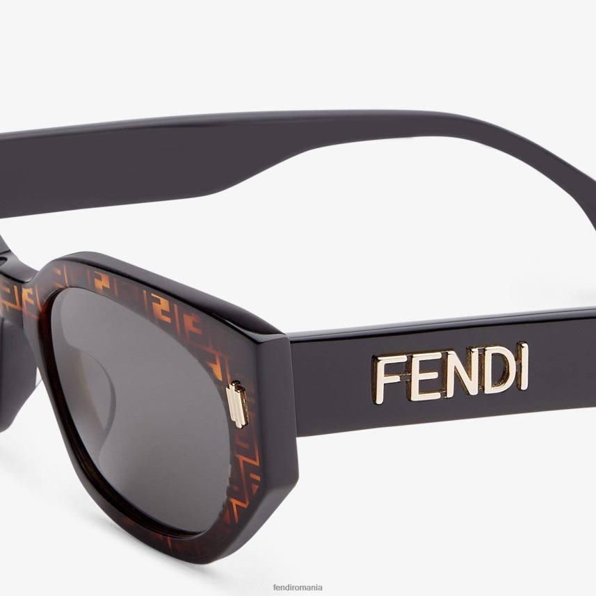 ff ochelari de soare havana și acetat negru Fendi femei accesorii 86084L369