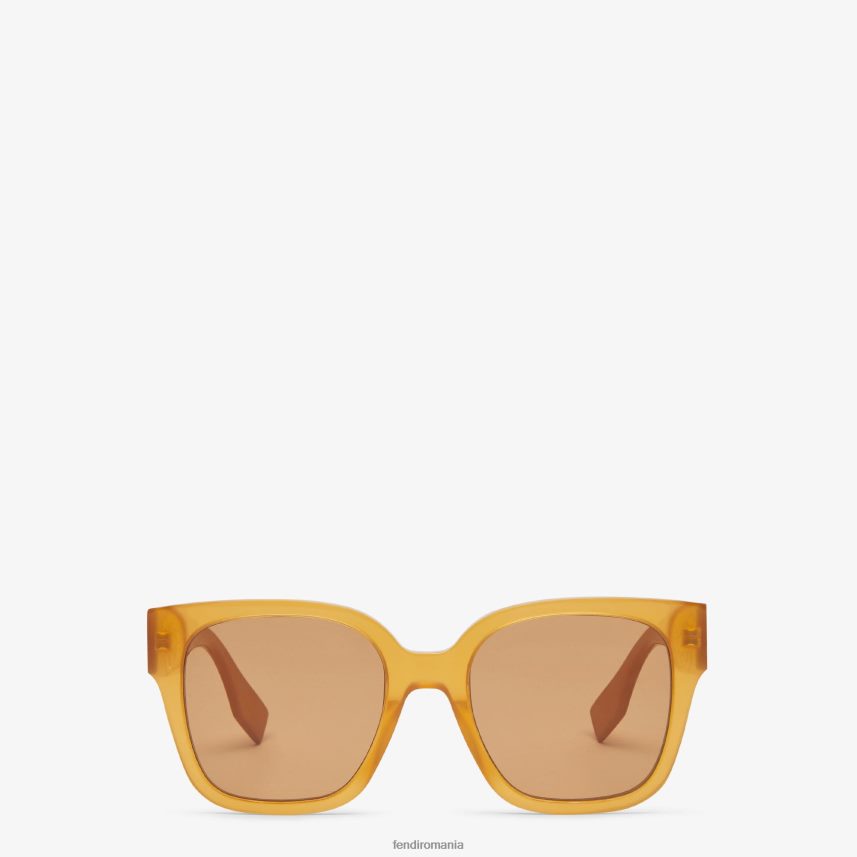 ochelari de soare din acetat caramel transparent maro Fendi femei accesorii 86084L158