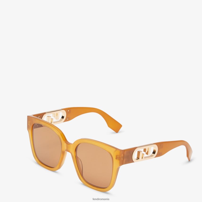 ochelari de soare din acetat caramel transparent maro Fendi femei accesorii 86084L158