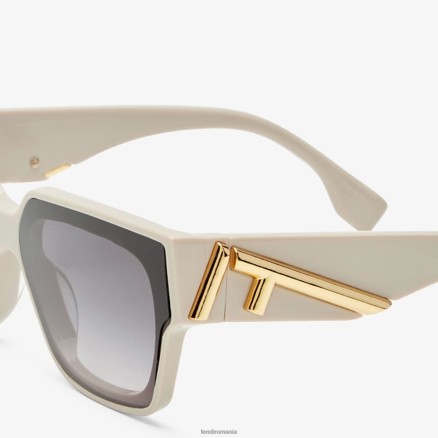 ochelari de soare din acetat crem Modă Fendi femei accesorii 86084L154