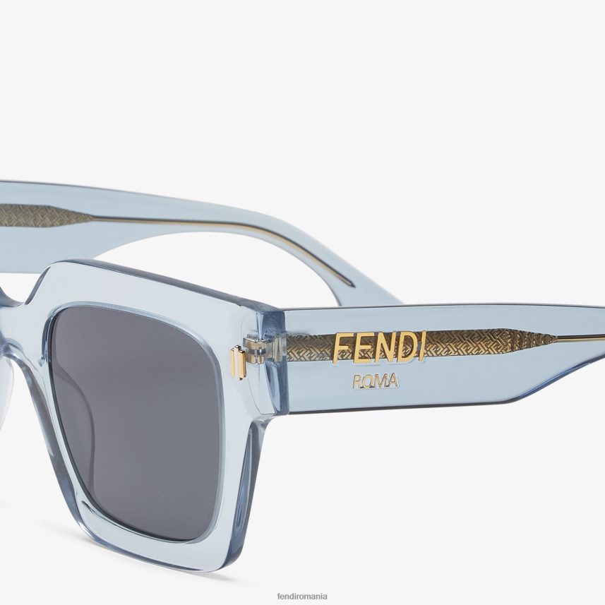 ochelari de soare din acetat cu punte de fixare joasă albastru deschis Fendi femei accesorii 86084L181