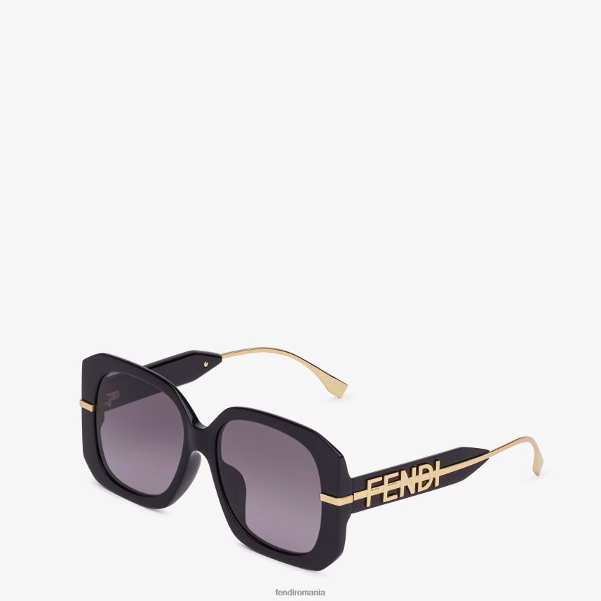 ochelari de soare din acetat cu punte joasă negru Fendi femei accesorii 86084L322