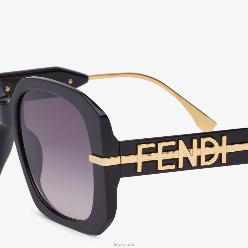 ochelari de soare din acetat cu punte joasă negru Fendi femei accesorii 86084L322