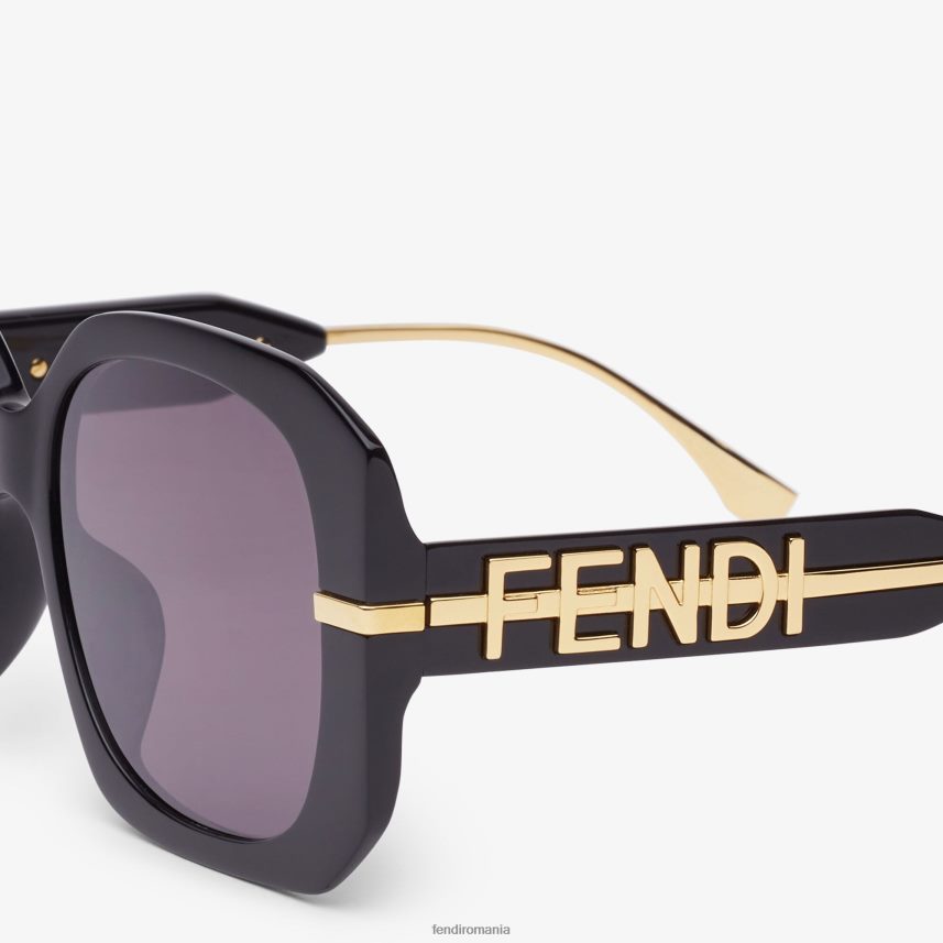 ochelari de soare din acetat grafic negru Fendi femei accesorii 86084L310