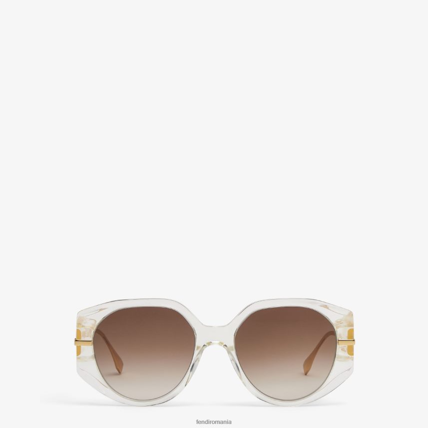 ochelari de soare din acetat transparent alb Fendi femei accesorii 86084L266