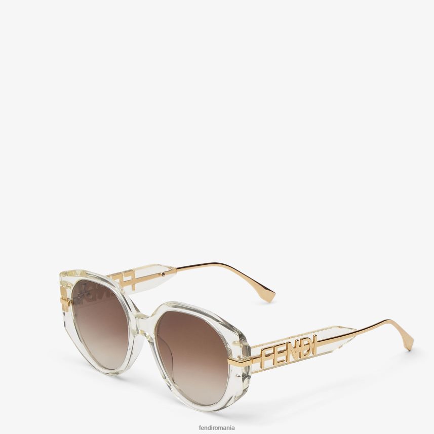 ochelari de soare din acetat transparent alb Fendi femei accesorii 86084L266
