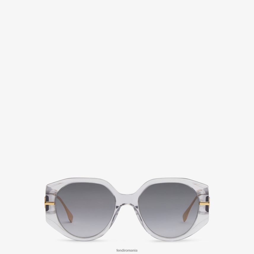 ochelari de soare din acetat transparent gri Fendi femei accesorii 86084L271