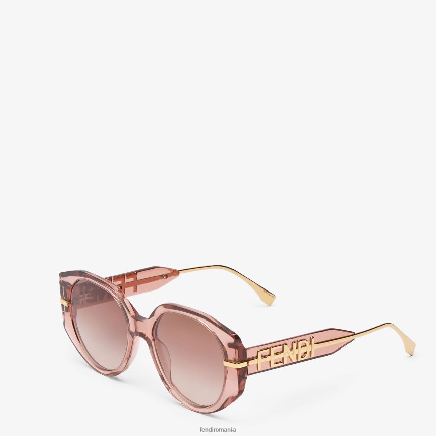 ochelari de soare din acetat transparent roz Fendi femei accesorii 86084L276