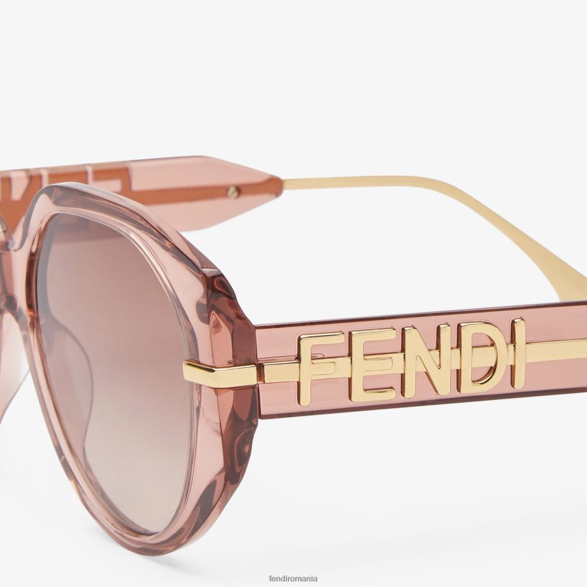 ochelari de soare din acetat transparent roz Fendi femei accesorii 86084L276